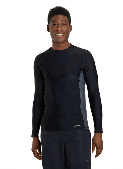 Sporti Men's Long Sleeve UPF 50+ Sport Fit Rash Guard