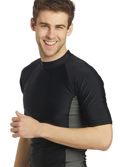 Sporti Men's Short Sleeve UPF 50+ Sport Fit Rash Guard