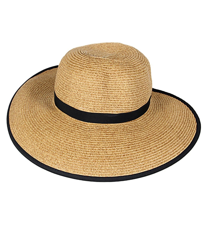 Sun N Sand French Laundry Ribbon Trim Straw Hat at  display picture 1
