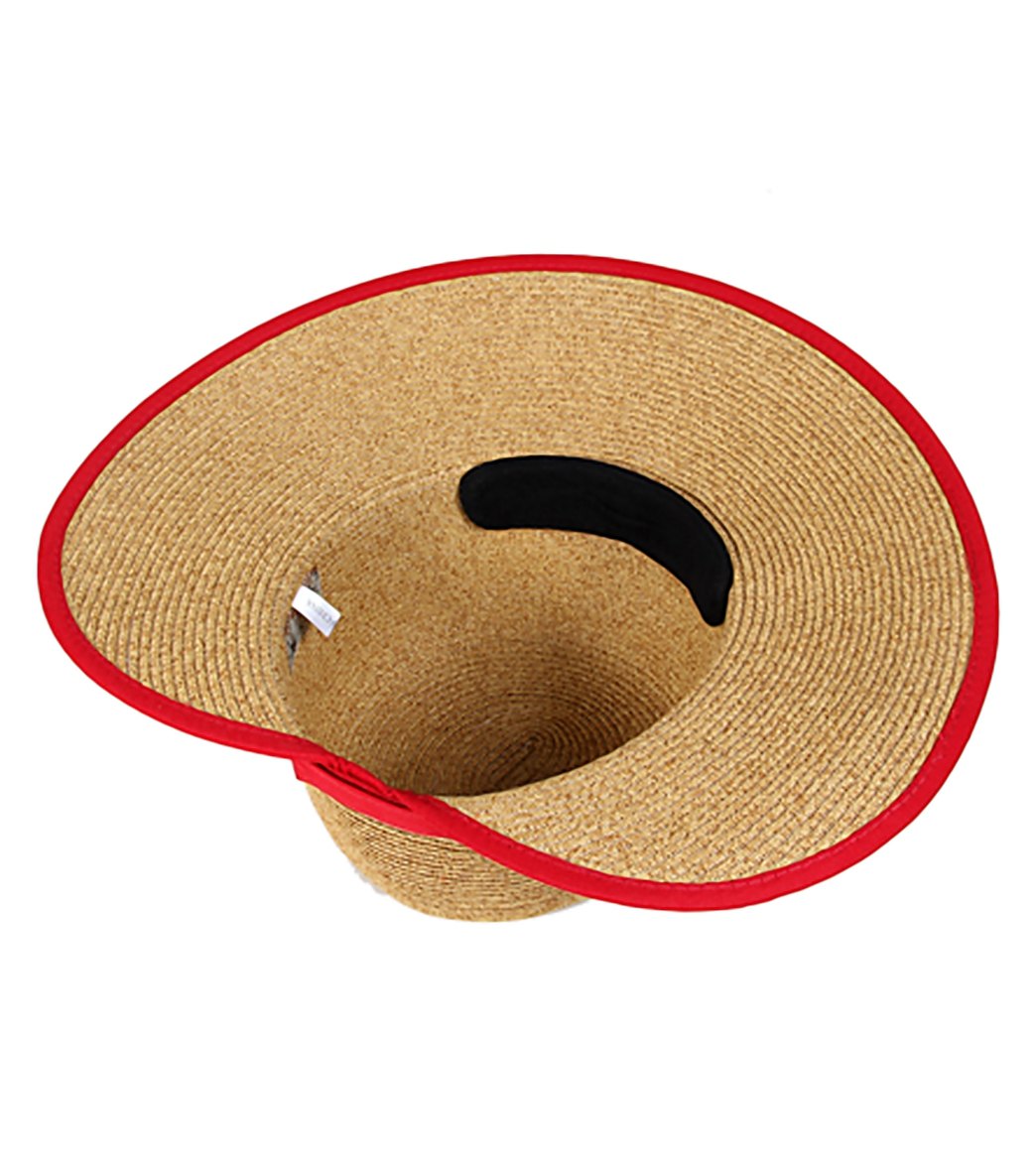 Sun N Sand French Laundry Ribbon Trim Straw Hat at  display picture 3
