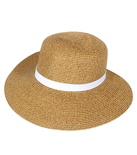 Sun N Sand French Laundry Ribbon Trim Straw Hat