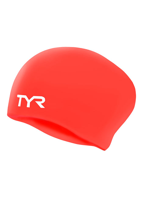 TYR Long Hair Wrinkle Free Silicone Swim Cap