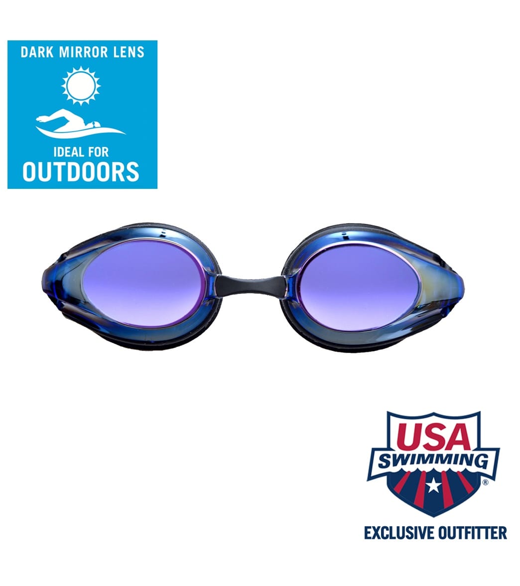 Arena Tracks Mirror Goggle, Black/Black