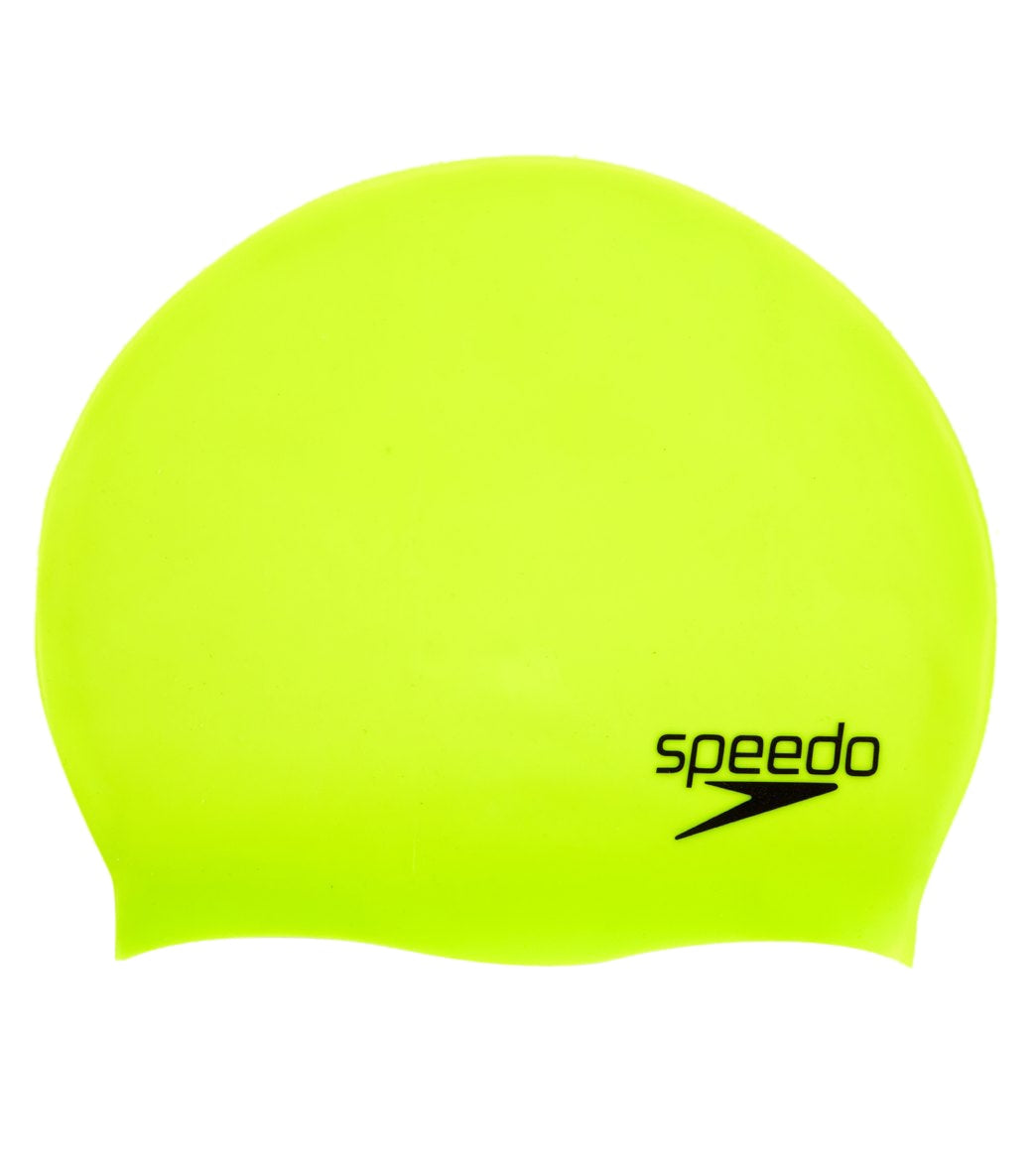 Speedo Unisex Latex Solid cap, Swim Caps, Navy, One Size US