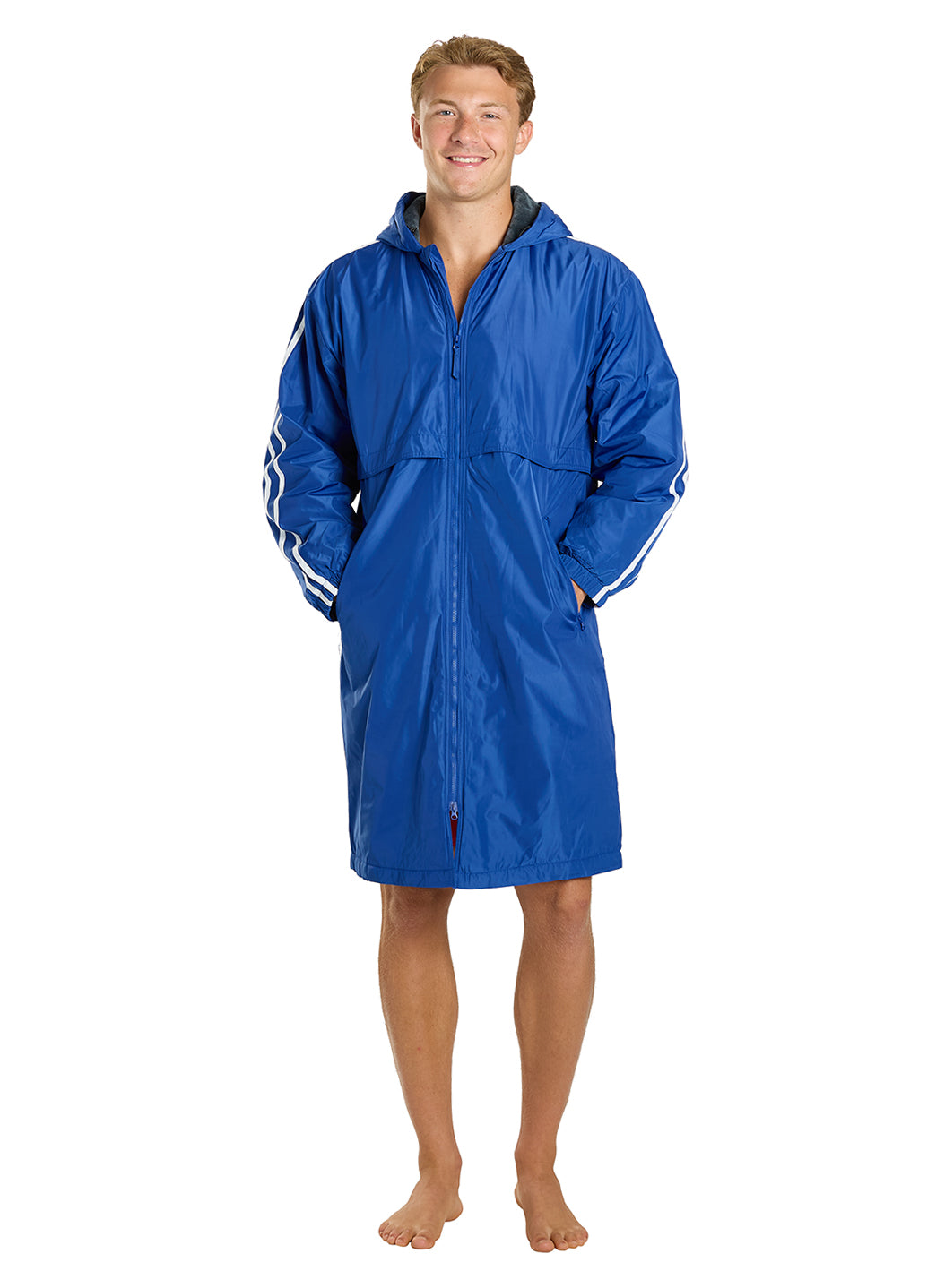 Sporti Striped Comfort Fleece-Lined Swim Parka at SwimOutlet.com