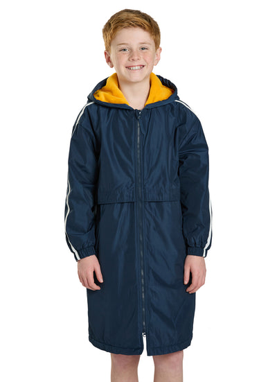 Sporti Unisex Striped Comfort Fleece-Lined Swim Parka Youth