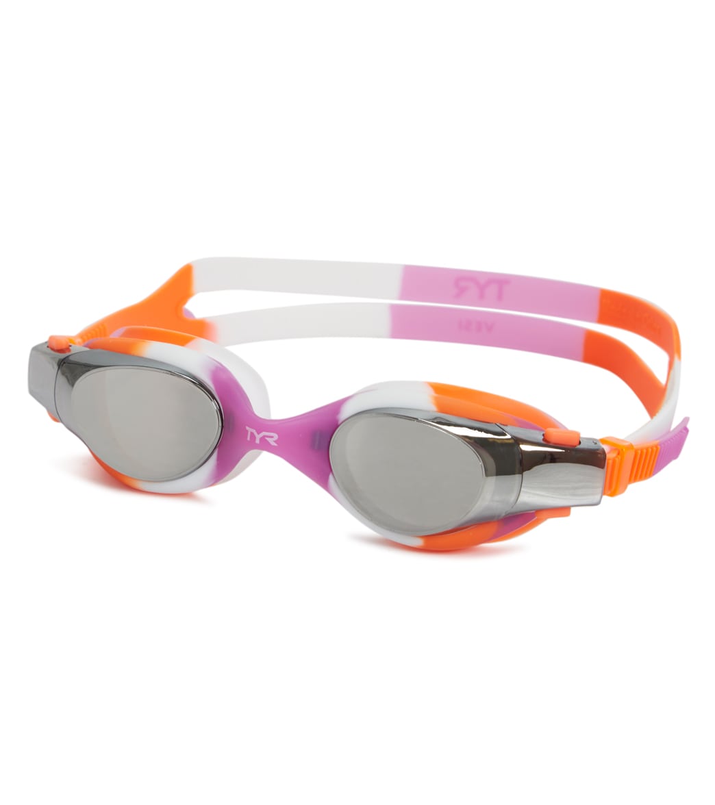 tyr swim shades mirrored goggles TYR Lgvsitdm Vesi Mirrored Youth Tie Dye Goggles