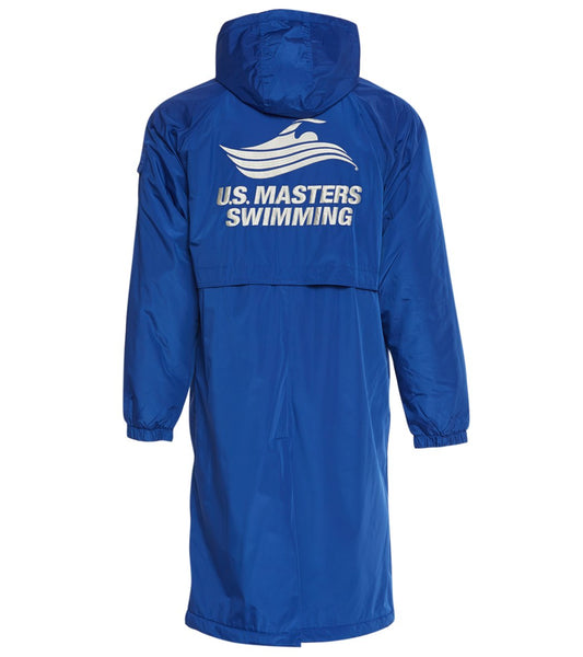 USMS Comfort Fleece-Lined Swim Parka Royal Blue White Logo XS