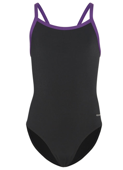 Sporti HydroLast Piped Thin Strap One Piece Swimsuit Youth (22-28)