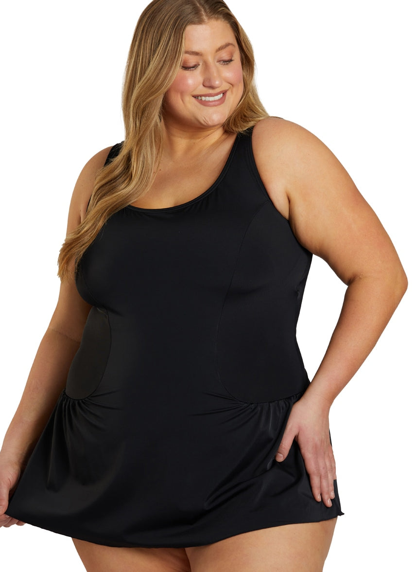 Sporti Plus Size Swim Dress at SwimOutlet.com Sporti Plus Size Swim Dress at SwimOutlet.com