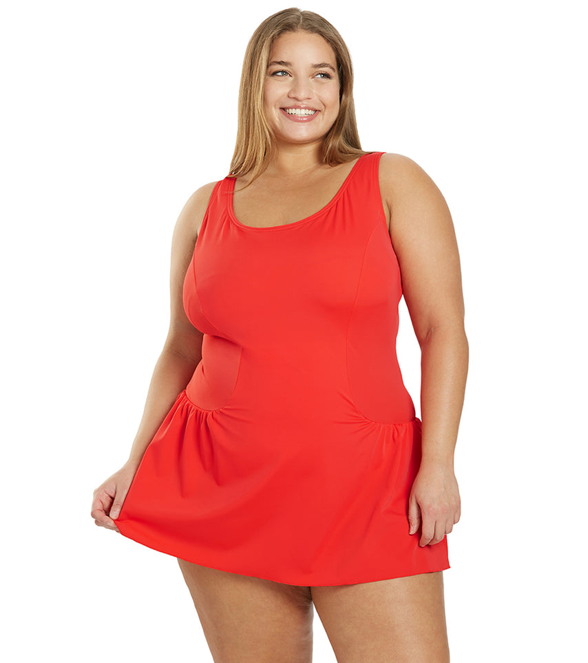 Sporti Plus Size Swim Dress at SwimOutlet.com Sporti Plus Size Swim Dress at SwimOutlet.com