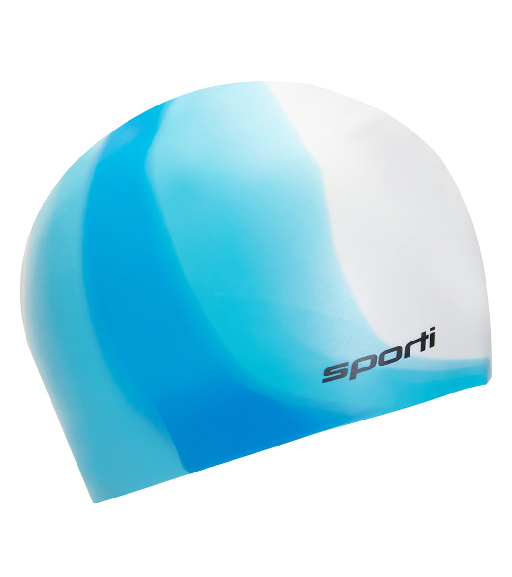 Sporti Long Hair Multi Silicone Swim Cap at SwimOutlet.com