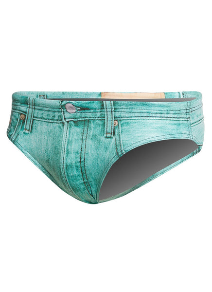 Turbo Men's Jean Short Water Polo Brief at