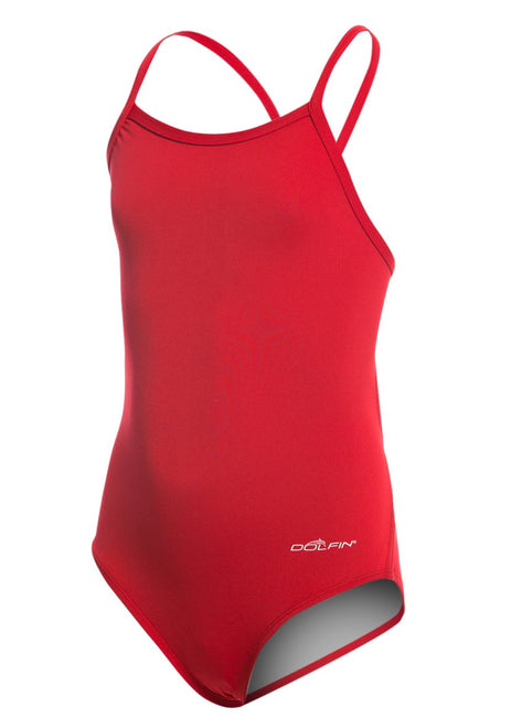 Dolfin Youth Reliance Solid V-Back One Piece Swimsuit