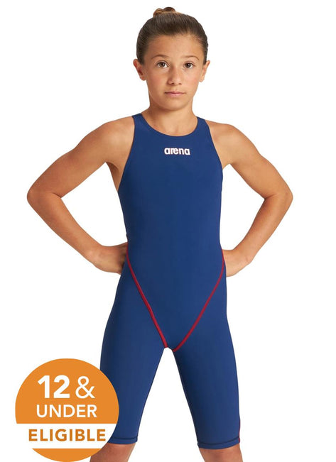 Arena Girls' Powerskin ST 2.0 Open Back Tech Suit Swimsuit