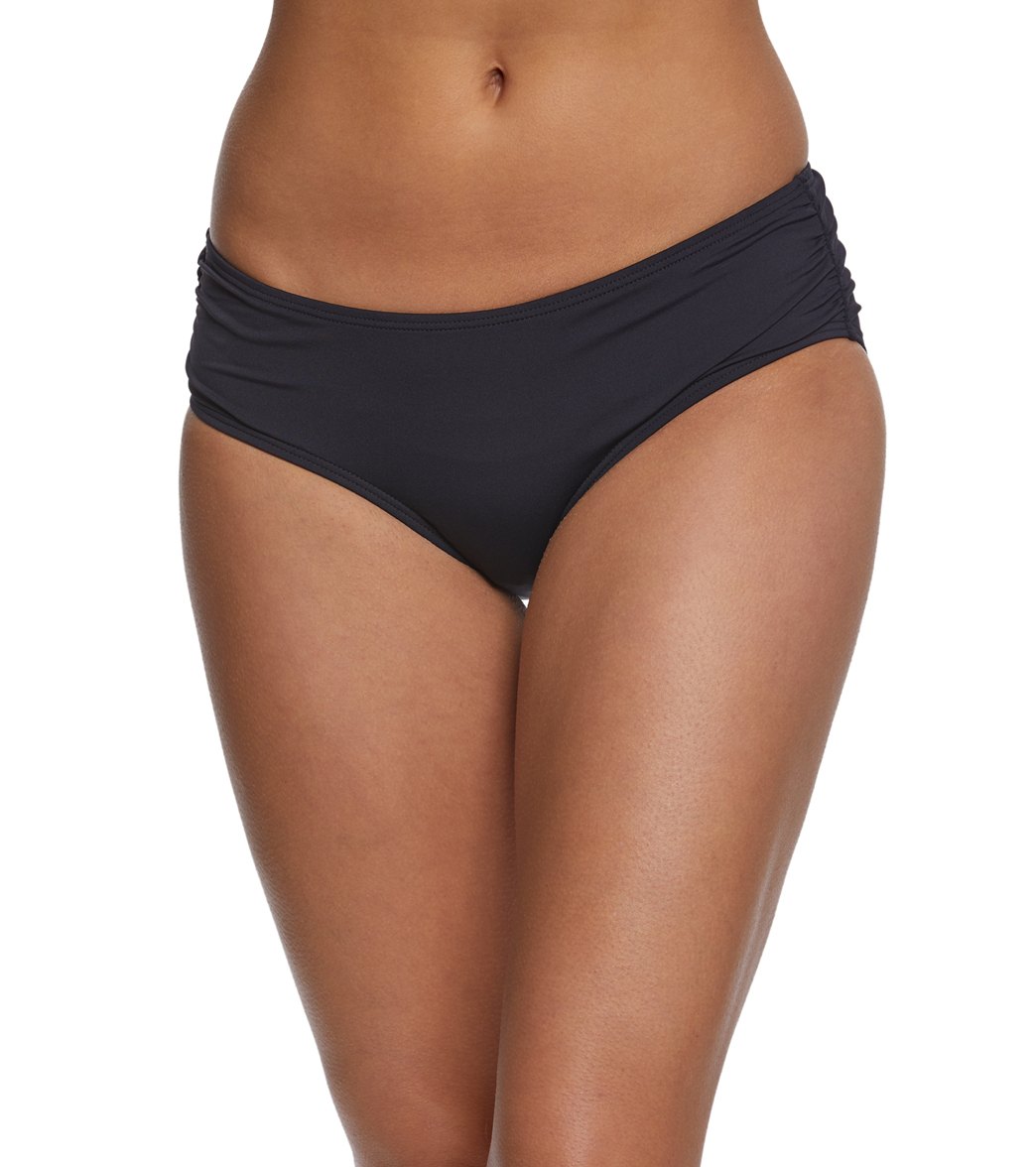 Coco Reef Classic Solid Side Shirred Bikini Bottom at SwimOutlet.com Coco Reef Classic Solid Side Shirred Bikini Bottom at SwimOutlet.com
