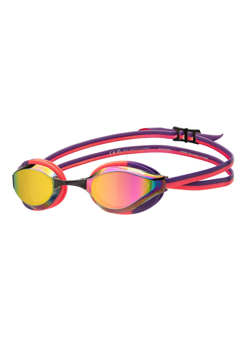 arena swimming goggles with power Arena Python Mirrored Goggle at SwimOutlet.com