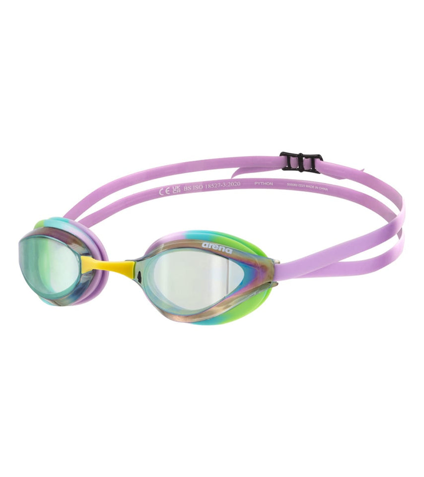 Arena Python Mirrored Goggle - Green/Violet/Green