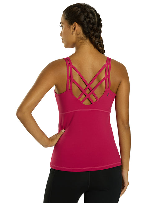 Everyday Yoga Radiant Solid Strappy Back Support Tank