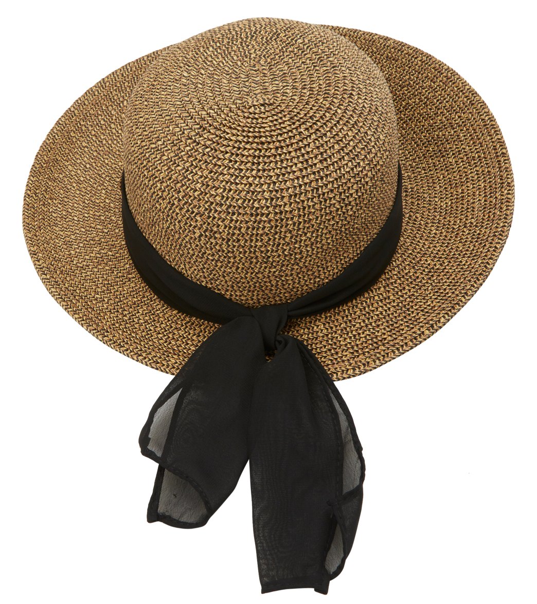 Sun N Sand Paper Braid with Chiffon Bow Hat at SwimOutlet.com display picture 1