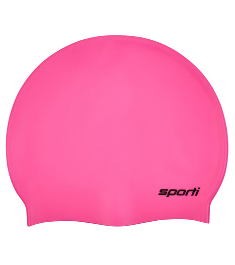 Sporti Solid Neon Silicone Swim Cap