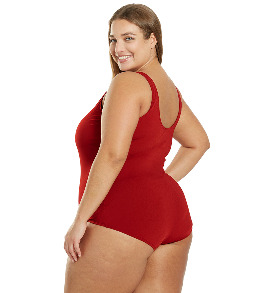 Sporti Plus Size HydroLast Chlorine Resistant Moderate Scoop Back