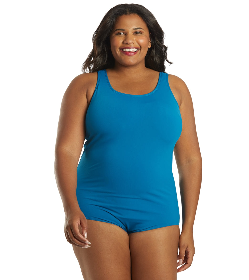 水着・水泳用品 SOOR PLOOM Cleo Swim Top & Bottom 12y Sporti Plus Size HydroLast Chlorine Resistant Conservative Scoop