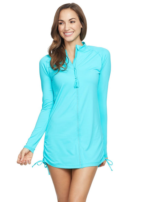 Beach House Interval Zip Rash Guard