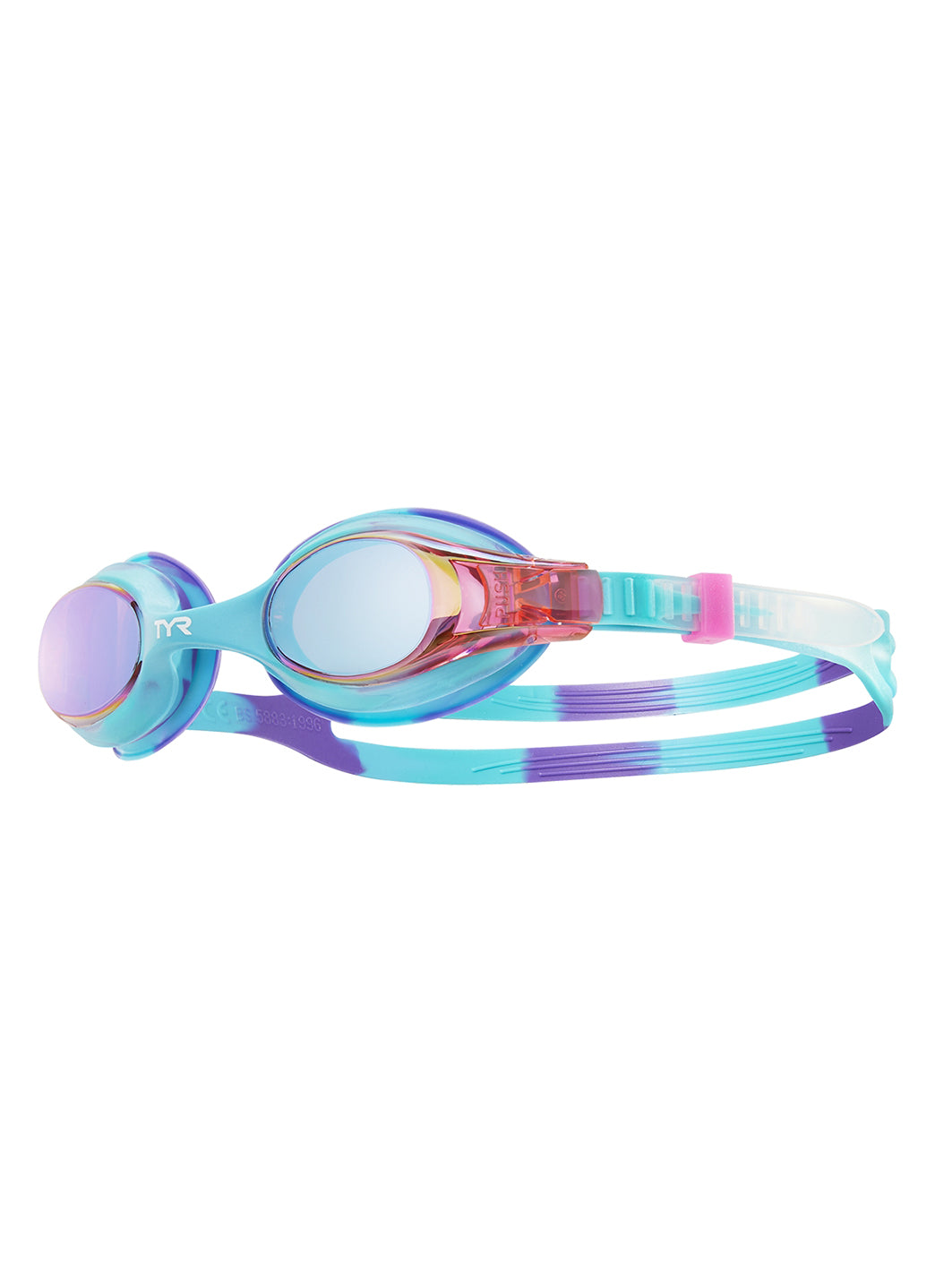 dye goggles TYR Swimple Tie Dye Mirrored Kids' Goggle at SwimOutlet.com
