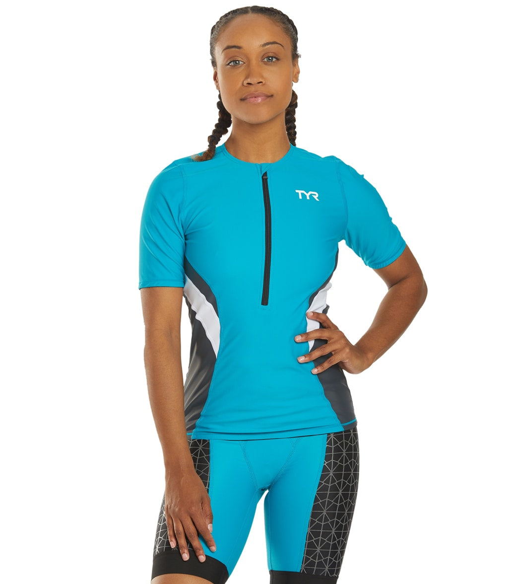 TYR Women's Competitor Short Sleeve Top at SwimOutlet.com