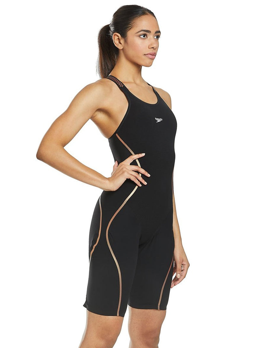Speedo Women's Fastskin LZR Pure Intent Open Back Kneeskin Tech Suit Swimsuit