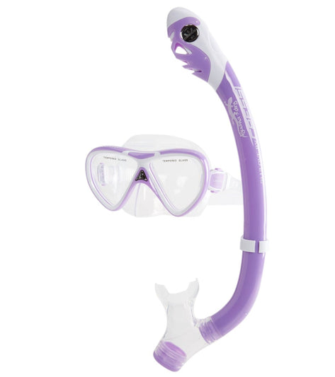 Cressi Kids' Pegaso Mask and Iguana Dry Snorkel Set