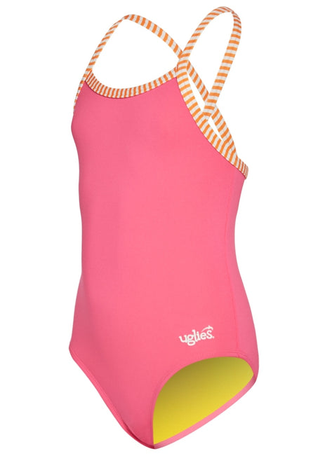 Dolfin Uglies Girls' Solid One Piece Swimsuit (Big Kid)