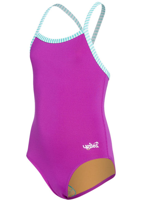 Dolfin Uglies Girls' Solid One Piece Swimsuit (Big Kid)