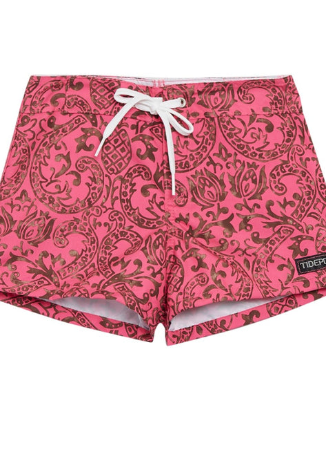 Tidepools Girls' Pineapple Hot Pink Boardshort (Toddler, Little Kid, Big Kid)
