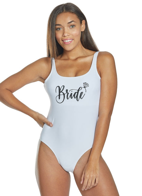 ClubSwim Bride Scoop Back One Piece Swimsuit