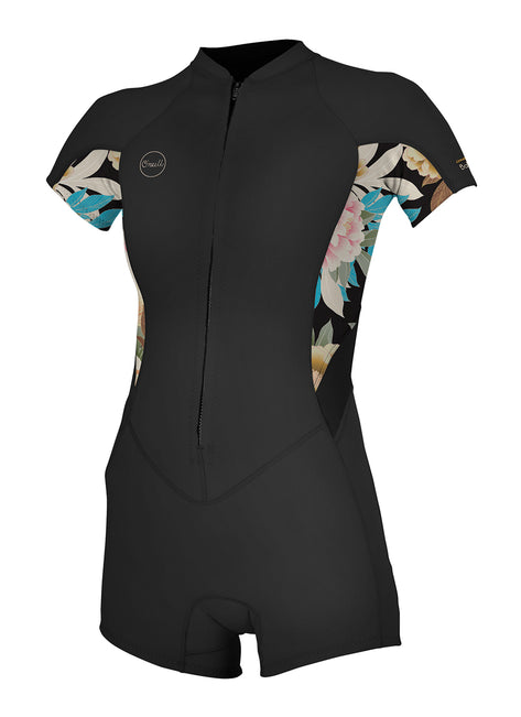 O'Neill Women's Bahia 2/1mm Front Zip Short Sleeve Springsuit