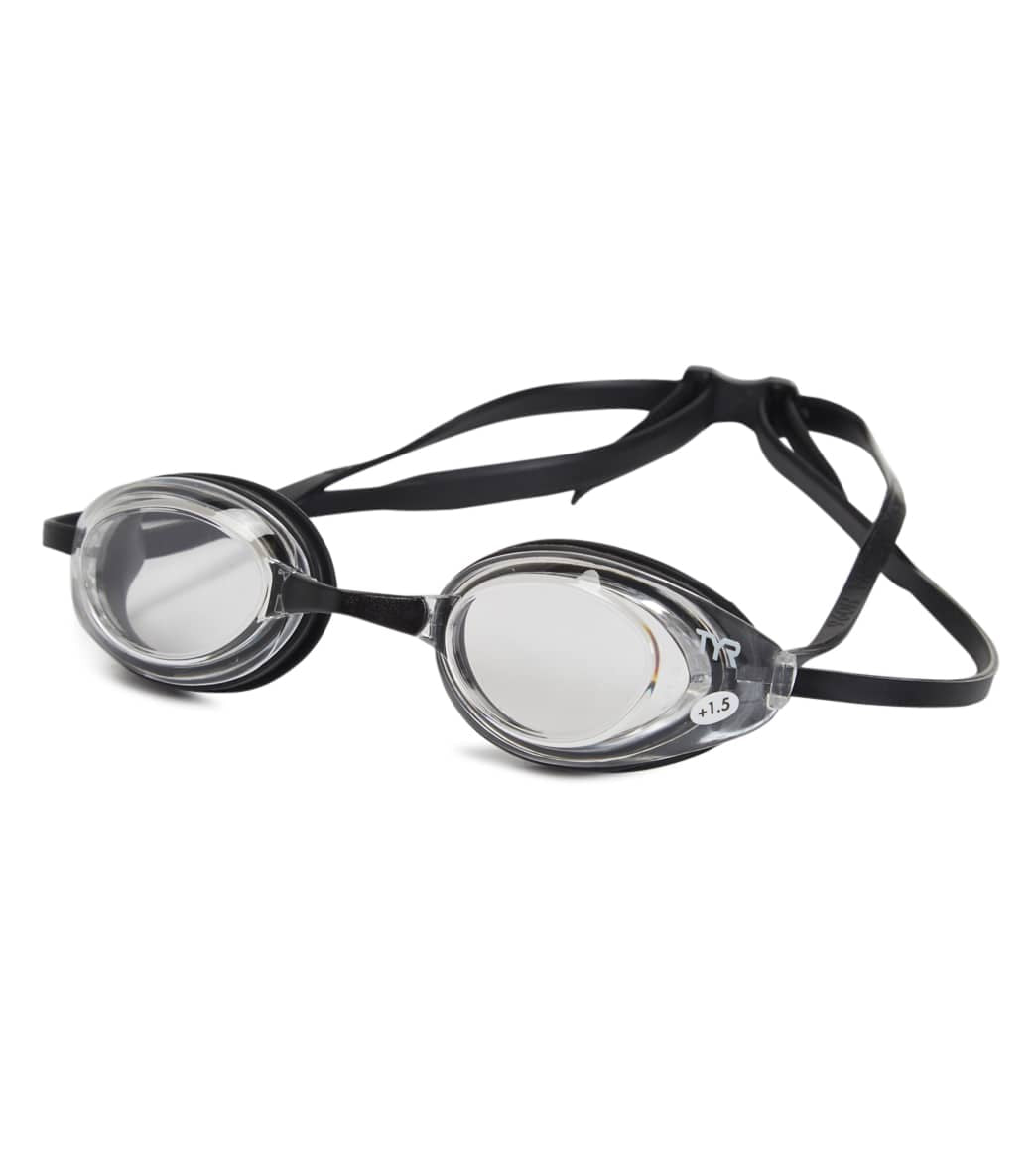 tyr blackhawk goggles TYR Blackhawk Racing Positive Prescription Goggles Clear/Black / 5.5