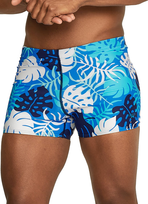 Speedo Men's Printed Square Leg Swimsuit
