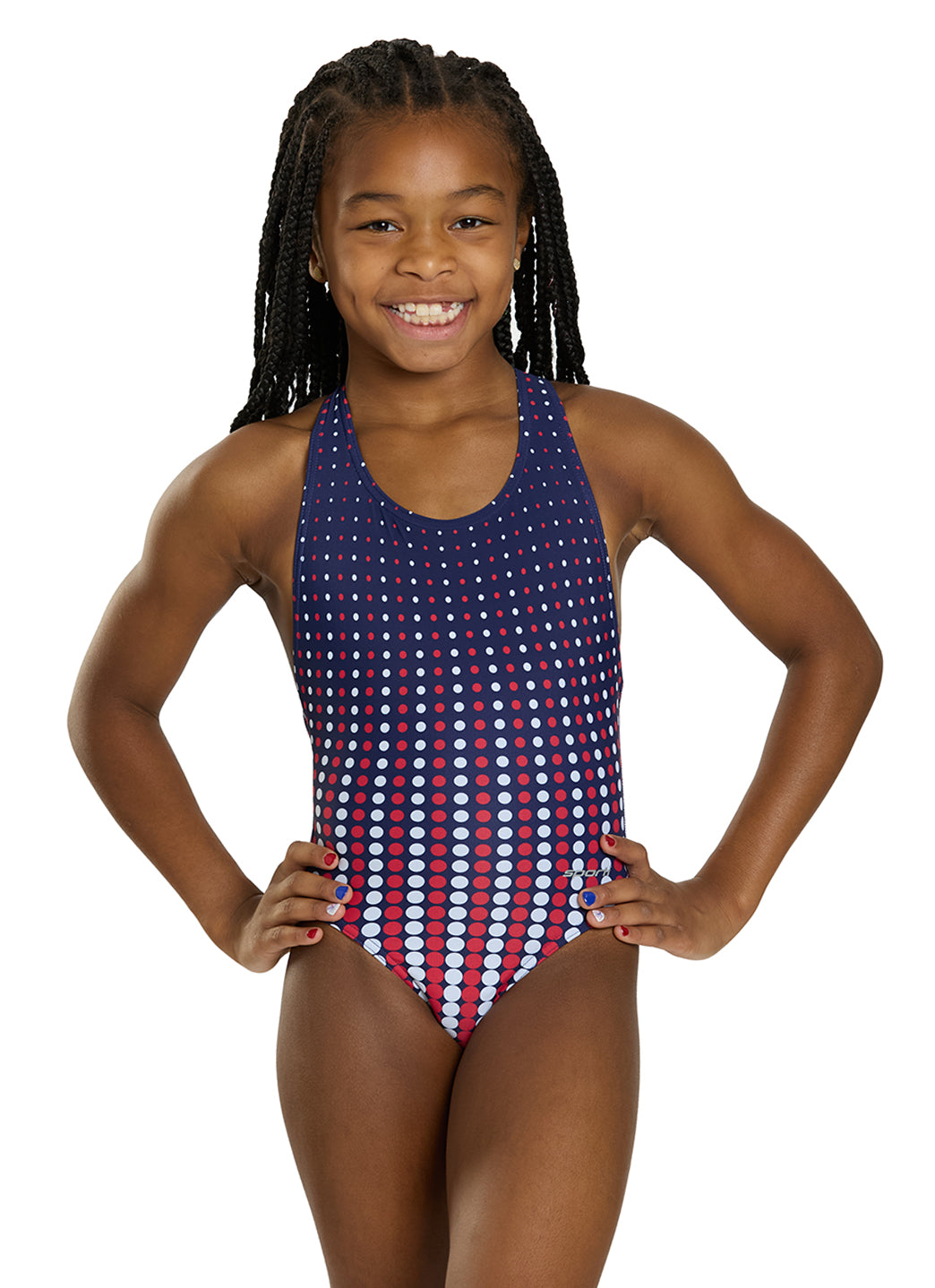 Sporti Molecule USA Wide Strap Cross Back One Piece Swimsuit (22