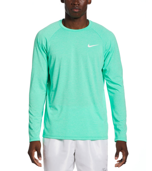 Nike Men's Heather Long Sleeve Hydroguard Swim Shirt at