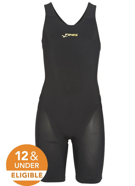 FINIS Girls' Fuse Jr. Open Back Kneeskin Tech Suit Swimsuit
