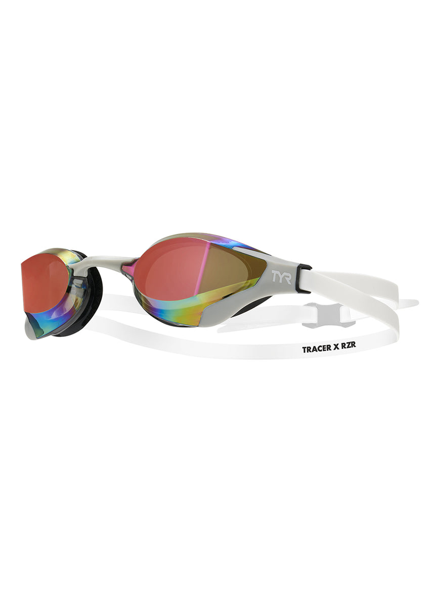 TYR Tracer X RZR Racing Mirrored Goggle 135-WHITE/GRAY