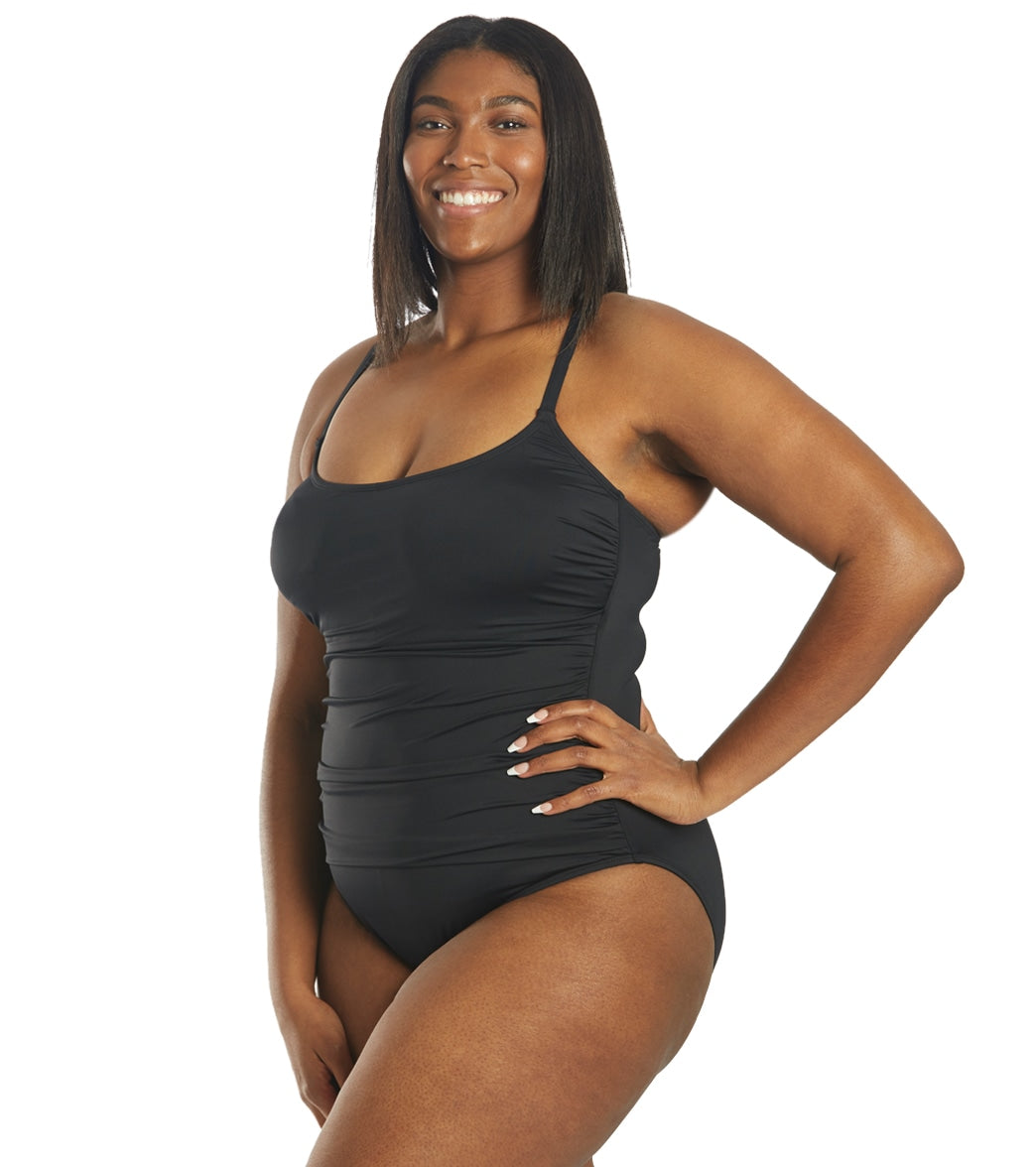La Blanca Plus Size Island Goddess Lingerie One Piece Swimsuit at