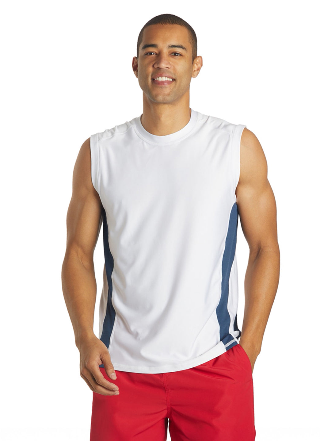 Sporti Men's Sleeveless UPF 50+ Comfort Fit Rash Guard at SwimOutlet.com