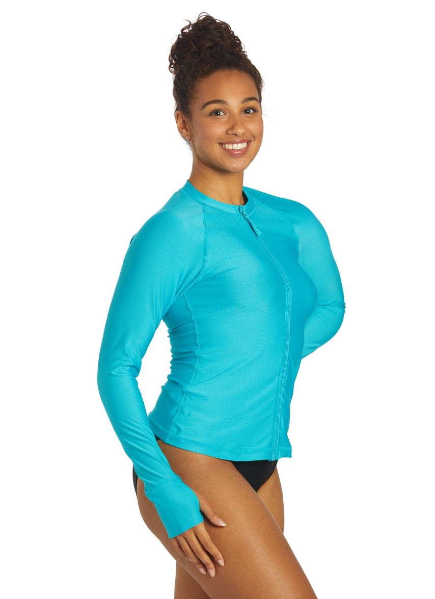 HUGE SPORTS Rashguard Femme Manches Longues Surf Natation - Séchage Rapide & Protection Solaire