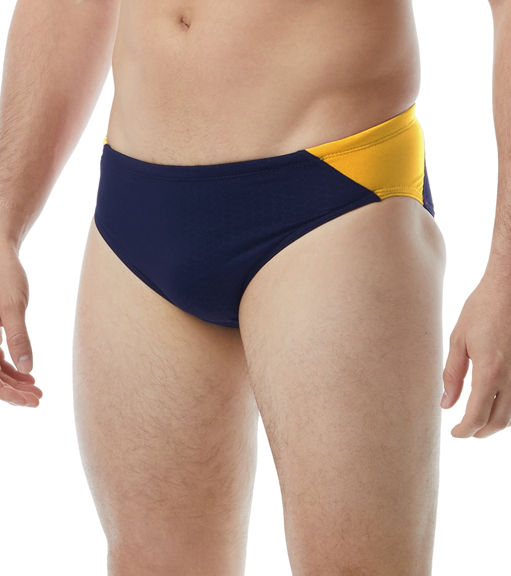 【しのだ】FIED メンズフィジーク イエロー サイズ28 水泳 夏 TYR Men's Hexa Blade Racer Brief Swimsuit at SwimOutlet.com