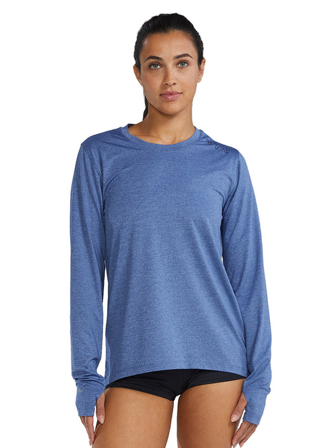 TYR Women's SunDefense Long Sleeve UPF 50+ Swim Shirt