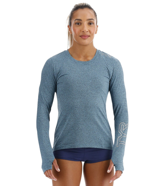 TYR Women's SunDefense Long Sleeve UPF 50+ Swim Shirt at
