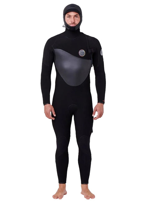 Rip Curl Men's 5/4mm Flashbomb Long Sleeve Heatseeker Hooded Zip Free Fullsuit Wetsuit